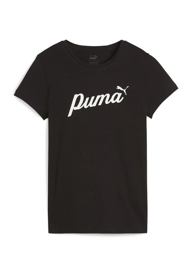 Tricou cu imprimeu logo Essential, Negru