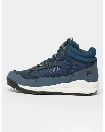 Ghete din piele si material textil Alpha, Bleumarin