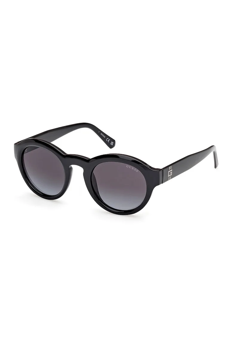 Ochelari de soare rotunzi cu lentile in degrade, Negru