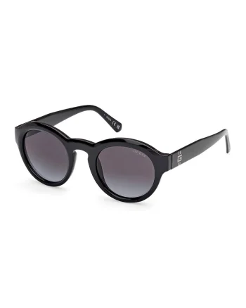 Ochelari de soare rotunzi cu lentile in degrade, Negru