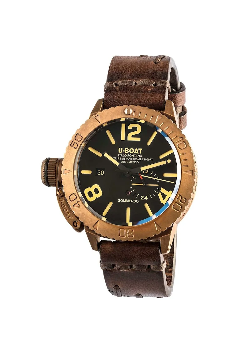 Ceas barbatesc  8486, Quartz, 46mm, 30ATM, Maro