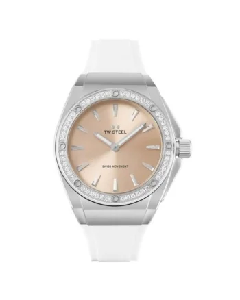 Ceas de dama Tw-Steel CE4032, Quartz, 38 mm, 10 ATM, Argintiu