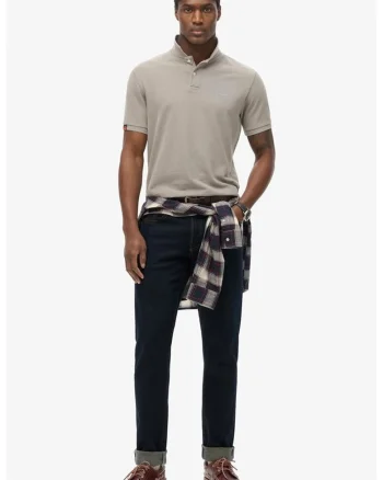 Tricou polo din bumbac, Maro taupe