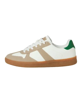 Pantofi sport cu model colorblock, Alb/Maro deschis