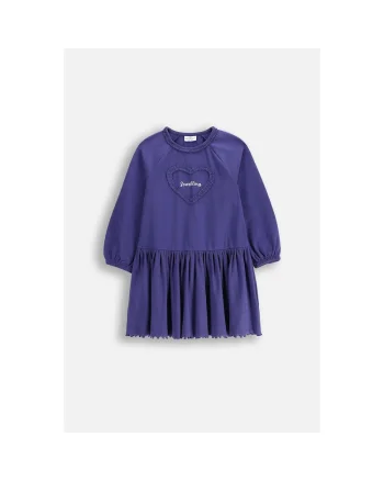 Rochie cu evazata cu fronseuri si maneci raglan