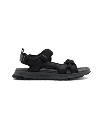 Sandale din piele ecologica cu inchidere velcro Harwinton, Negru