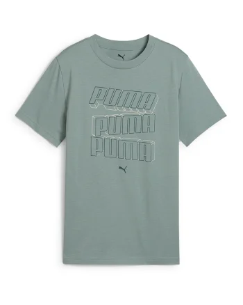 Tricou cu logo si decolteu la baza gatului, Verde feriga
