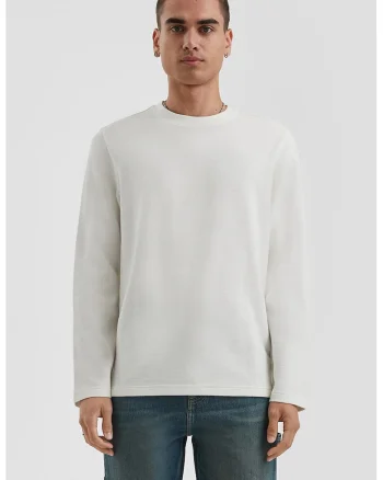 Bluza de bumbac cu maneci cazute, Alb