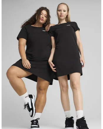 Rochie-tricou cu detaliu logo, Negru