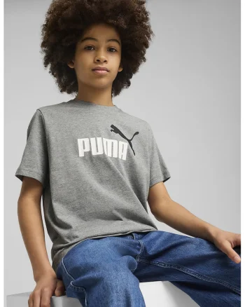 Tricou de bumbac cu imprimeu logo, Alb/Gri melange