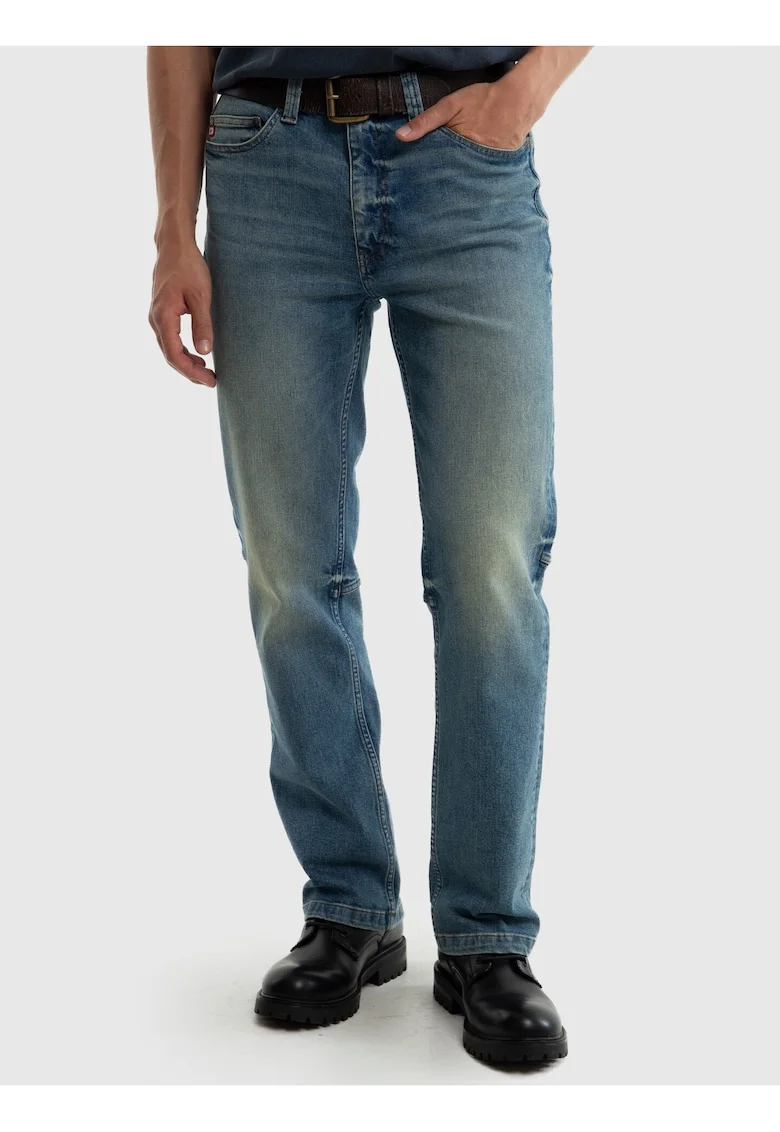 Blugi drepti cu aspect decolorat Colt 374