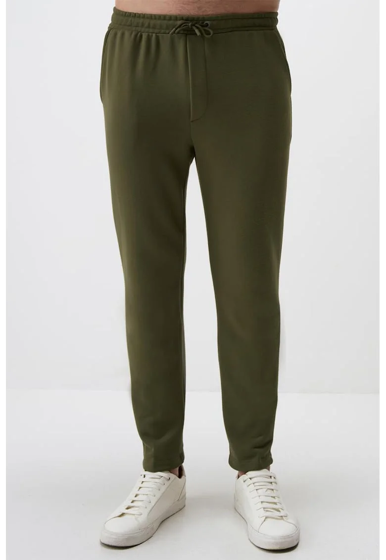 Pantaloni de trening slim fit cu snur, Kaki