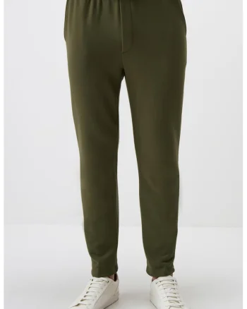 Pantaloni de trening slim fit cu snur, Kaki