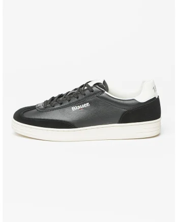 Pantofi sport de piele si piele ecologica Grant, Negru