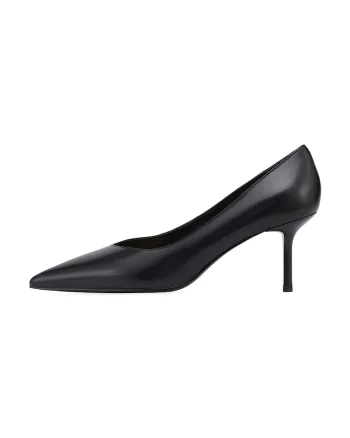 Pantofi din piele cu varf ascutit, Negru
