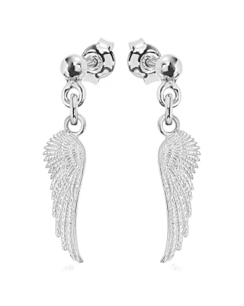Cercei Argint 925 placat cu rodiu Wing Surub