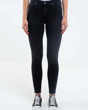 Blugi crop cu talie inalta si push-up Melinda 895