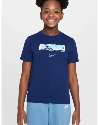 Tricou cu tehnologie Dri-Fit pentru fotbal, Albastru indigo/Albastru deschis