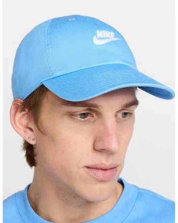 Sapca ajustabila unisex cu logo brodat Fly, Alb/Albastru deschis
