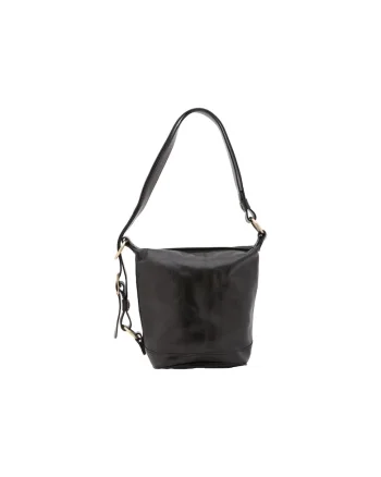 Geanta bucket de piele, Negru