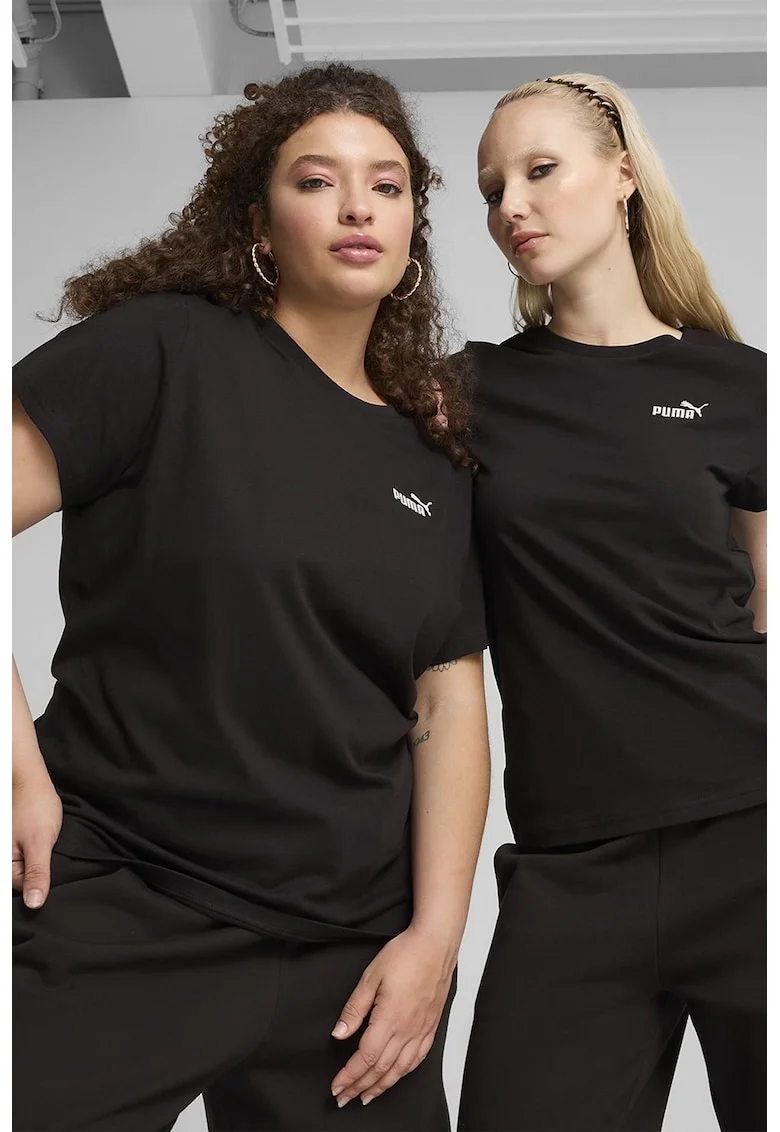 Tricou cu logo, Negru