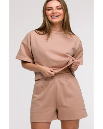 Pantaloni scurti cu buzunare,, Bej