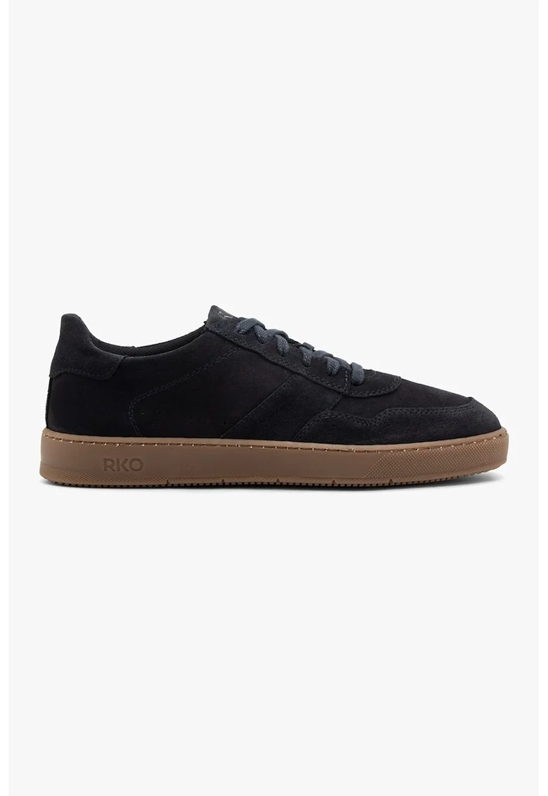 Pantofi uni de piele, Bleumarin