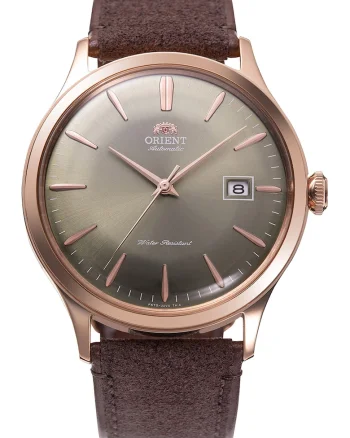 Ceas automatic cu logo pe cadran, Maro