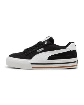 Pantofi sport Court Classic cu logo, Alb/Negru