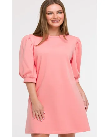 Rochie din trening cu maneci bufante,