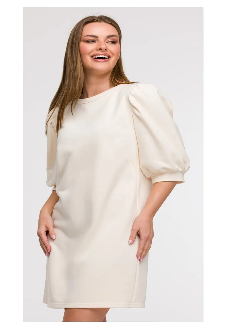 Rochie din trening cu maneci bufante,