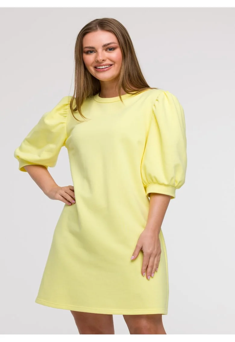 Rochie din trening cu maneci bufante,