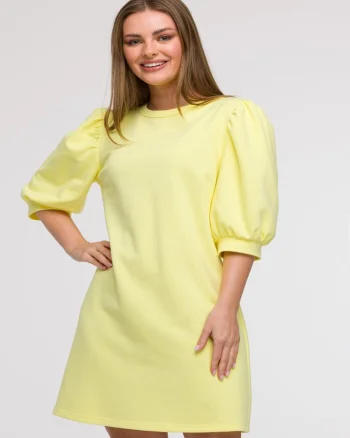 Rochie din trening cu maneci bufante,