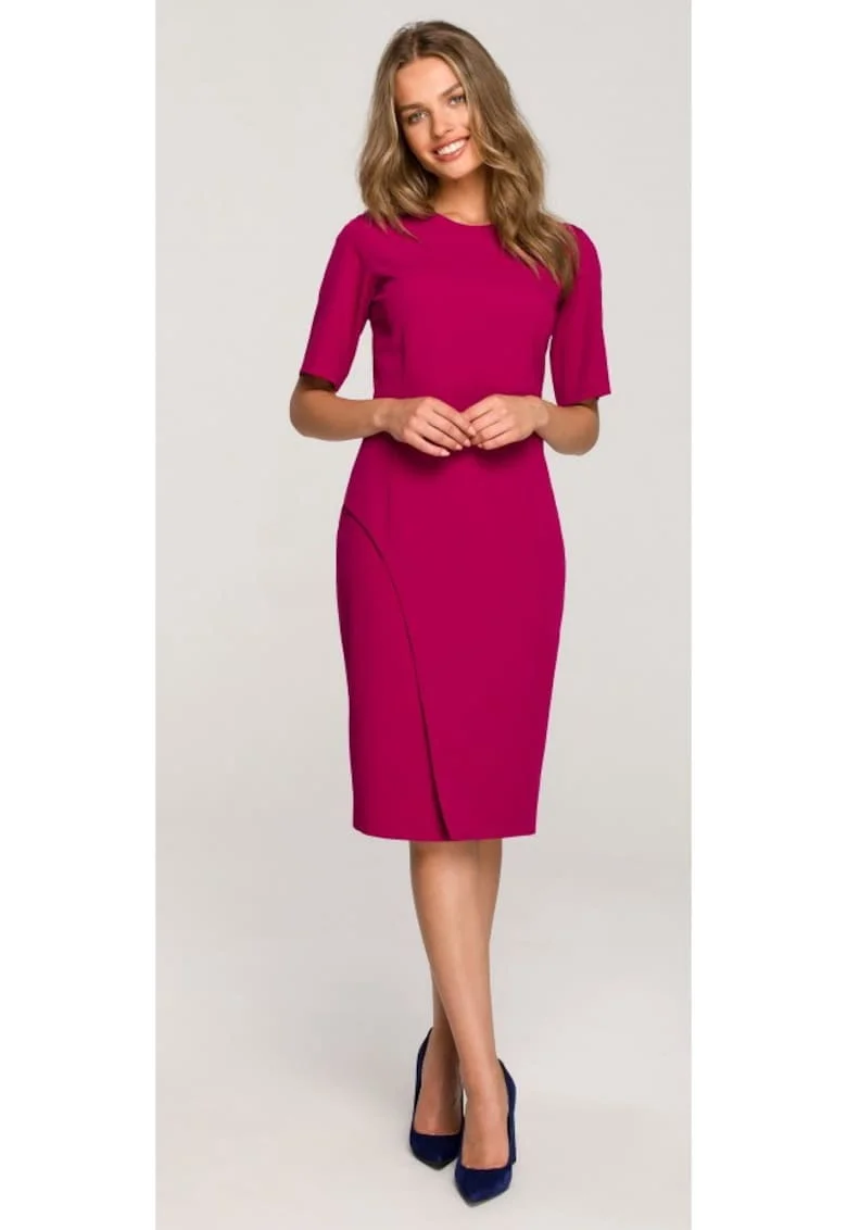 Style Női mini ruha Estridamor S317 szilva, Fucsia