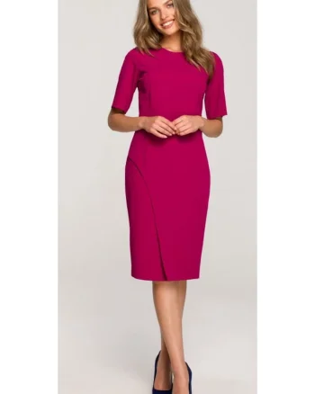 Style Női mini ruha Estridamor S317 szilva, Fucsia