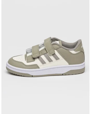 Pantofi sport Rapid Court cu inchidere velcro, Kaki/Alb murdar