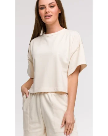 Bluza oversize cu maneci scurte,