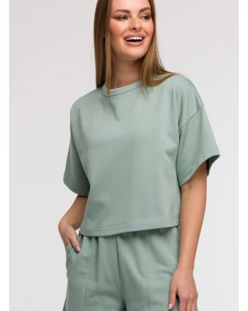 Bluza oversize cu maneci scurte,