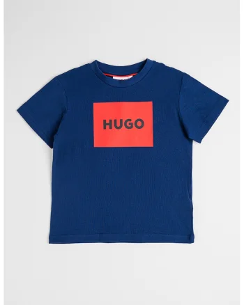 Triocu din bumbac cu imprimeu logo, Bleumarin