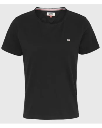 Tricou slim fit cu decolteu la baza gatului
