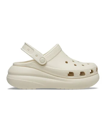 Saboti slingback unisex de cauciuc, Alb fildes