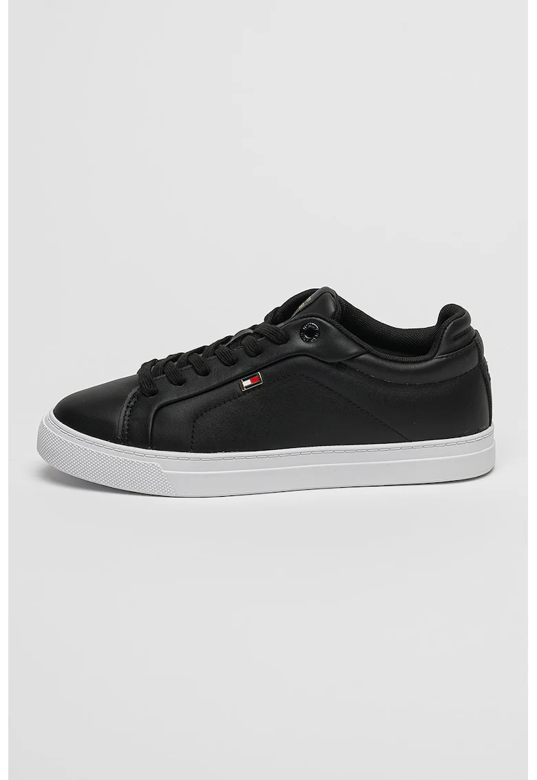 Pantofi sport low-cut din piele, Negru