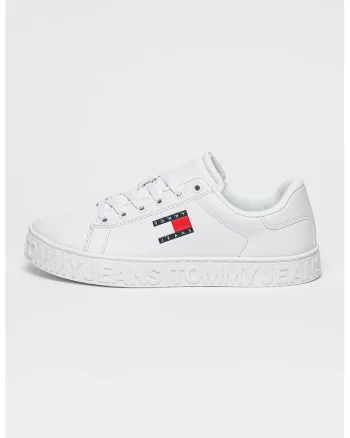 Pantofi sport din piele ecologica cu logo in relief, Rosu/Alb/Bleumarin