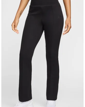 Pantaloni evazati din amestec de bumbac, Negru