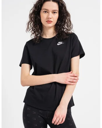 Tricou cu decolteu la baza gatului Sportswear Club Essentials, Negru