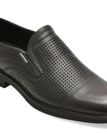 Pantofi eleganti BITE THE BULLET negri, 71011, din piele naturala