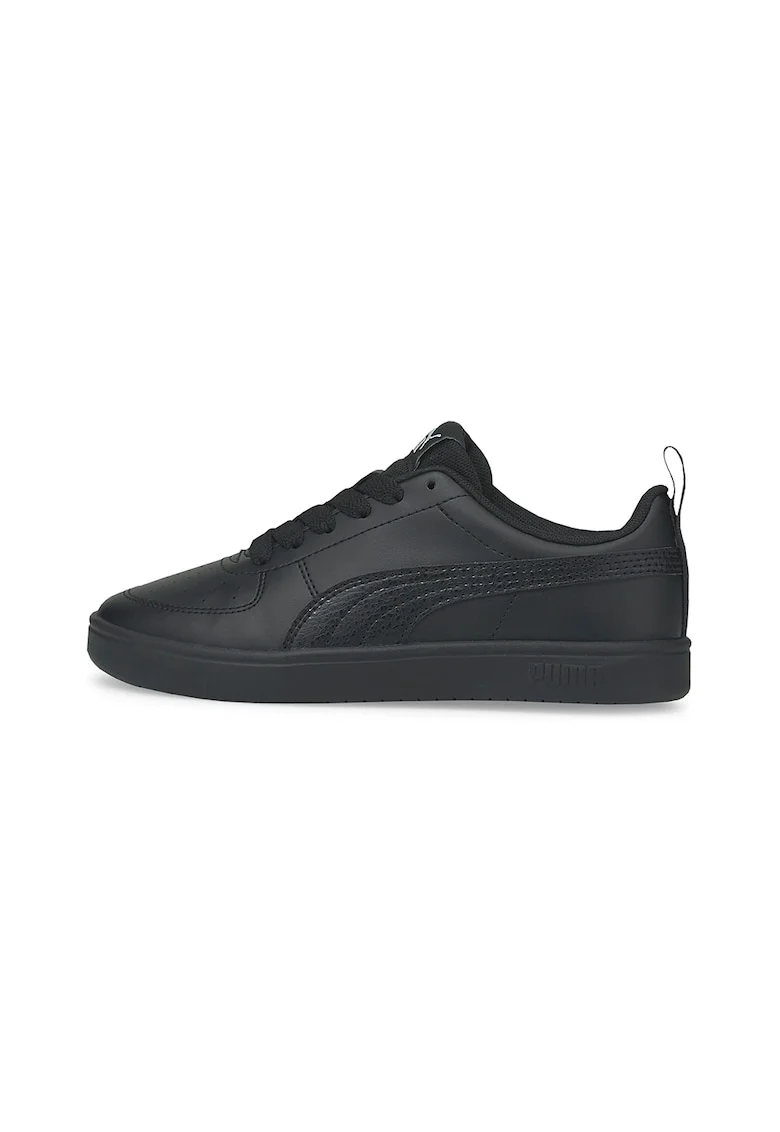 Pantofi sport Rickie low-cut din piele ecologica cu perforatii, Negru