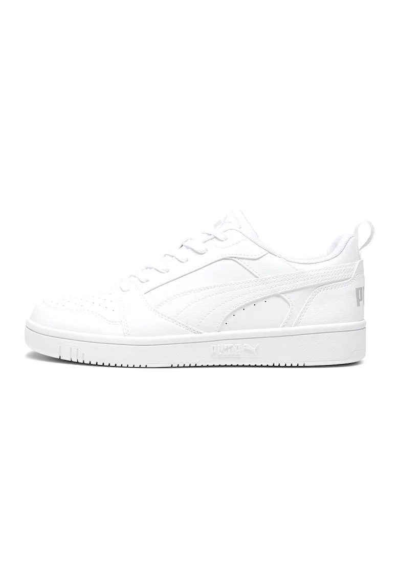 Pantofi sport unisex Rebound v6 din piele ecologica, Alb/Gri deschis