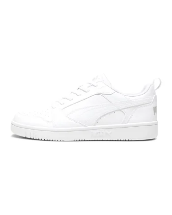 Pantofi sport unisex Rebound v6 din piele ecologica, Alb/Gri deschis