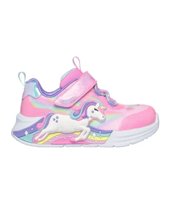 Pantofi sport Unicorn Chaser cu LED-uri, Alb/Roz